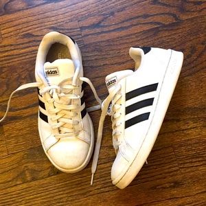 Adidas White and Black Sneakers Shoes 6.5